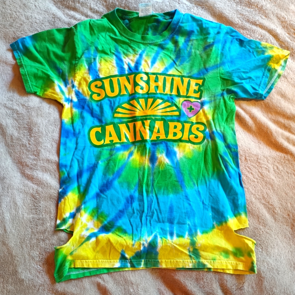 5/$15 Sunshine Cannabis Tie Dye Tee